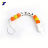 Personalized Silicone Pacifier Clip Chain – Custom Name Letter Beads, BPA Free | OEM Wholesale