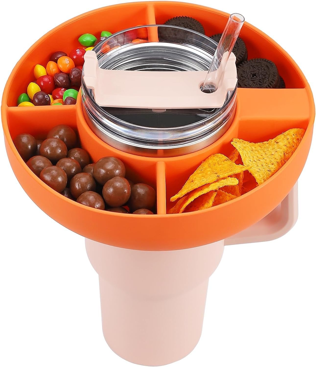 Custom Silicone Snack Tray for 40oz Handled Tumbler | Food-Grade OEM Manufacturer