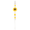 Silicone Flower Daisy Pacifier Clip Chain – Chewable Pendant, BPA Free, OEM Wholesale