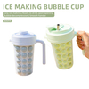 2-in-1 Ice Ball Maker Tumbler 600ml – Silicone Bubble Ice Mold Cup with Straw, Handle & Stainless Steel Inner Pot | OEM Custom Logo