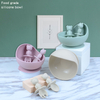 Food Grade Silicone Baby Suction Bowl with Bear Spoon & Fork Set – Self-Feeding Training | OEM Wholesale