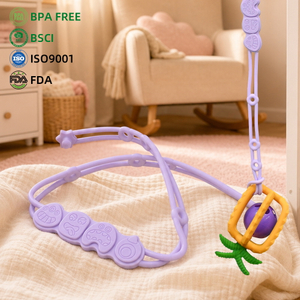 Silicone Monster Anti-Drop Pacifier Chain – One-Piece Food Grade, BPA Free, OEM Wholesale