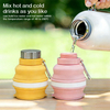 300ml BPA-Free Folding Silicone Water Bottle with Stainless Steel Carabiner – Lightweight Kids & Outdoor Travel Bottle | OEM Custom Logo