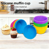 Reusable Silicone Muffin Cups & Air Fryer Cupcake Liners – Non-Stick BPA-Free Baking Molds for Oven, Microwave & Air Fryer | OEM Custom Color & Logo