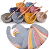Food Grade Silicone Baby Suction Bowl with Bear Spoon & Fork Set – Self-Feeding Training | OEM Wholesale