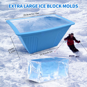 BPA Free 6LB Extra Large Silicone Ice Block Mold with Lid – Reusable Ice Maker for Ice Bath, Cooler & DIY | OEM Custom