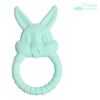 BPA Free 3D Rabbit Shape Food Grade Silicone Baby Teether – Multi-Point Gum Massager Ring for 3 Months+, Easter Gift, OEM/ODM Available
