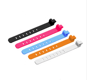 Reusable Silicone Cable Tie Organizer Band – 7-Hole Adjustable, Food Grade, Custom Logo | OEM Wholesale