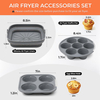 Silicone Air Fryer Accessories Set 3-in-1 – Collapsible Liner, 7-Cup Muffin Pan & 4-Cup Egg Bite Mold with Steel Frame