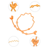 Silicone Bird Anti-Drop Pacifier Chain – 12g Lightweight, Stretchy Zigzag Cord, BPA Free, OEM Wholesale