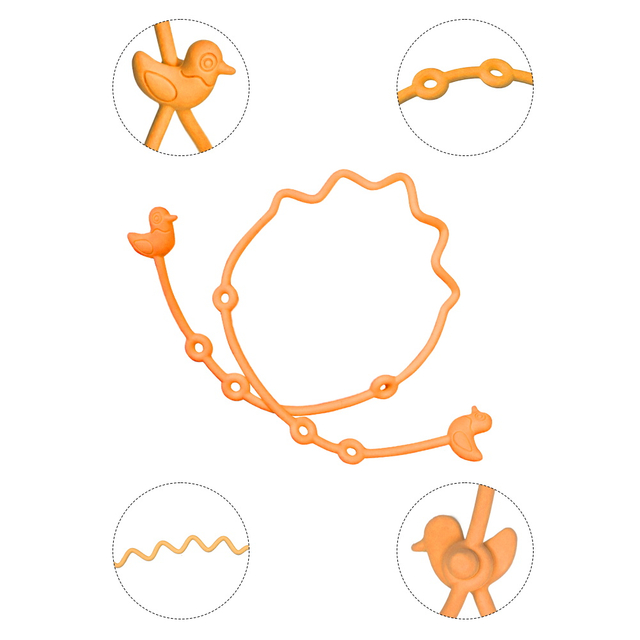 Silicone Bird Anti-Drop Pacifier Chain – 12g Lightweight, Stretchy Zigzag Cord, BPA Free, OEM Wholesale