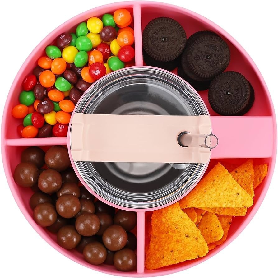 Custom Silicone Snack Tray for 40oz Handled Tumbler | Food-Grade OEM Manufacturer