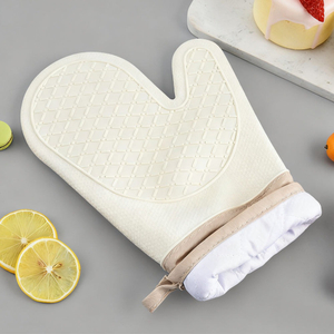 Thickened Silicone Oven Mitts with Cotton Lining – Heat-Resistant Anti-Slip Baking Gloves, LFGB & BPA-Free | OEM Custom Logo