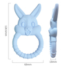 BPA Free 3D Rabbit Shape Food Grade Silicone Baby Teether – Multi-Point Gum Massager Ring for 3 Months+, Easter Gift, OEM/ODM Available
