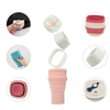 Silicone Collapsible Coffee Cup Set – Parent & Child 550ml + 300ml, Foldable Travel Mug, BPA Free , OEM Wholesale