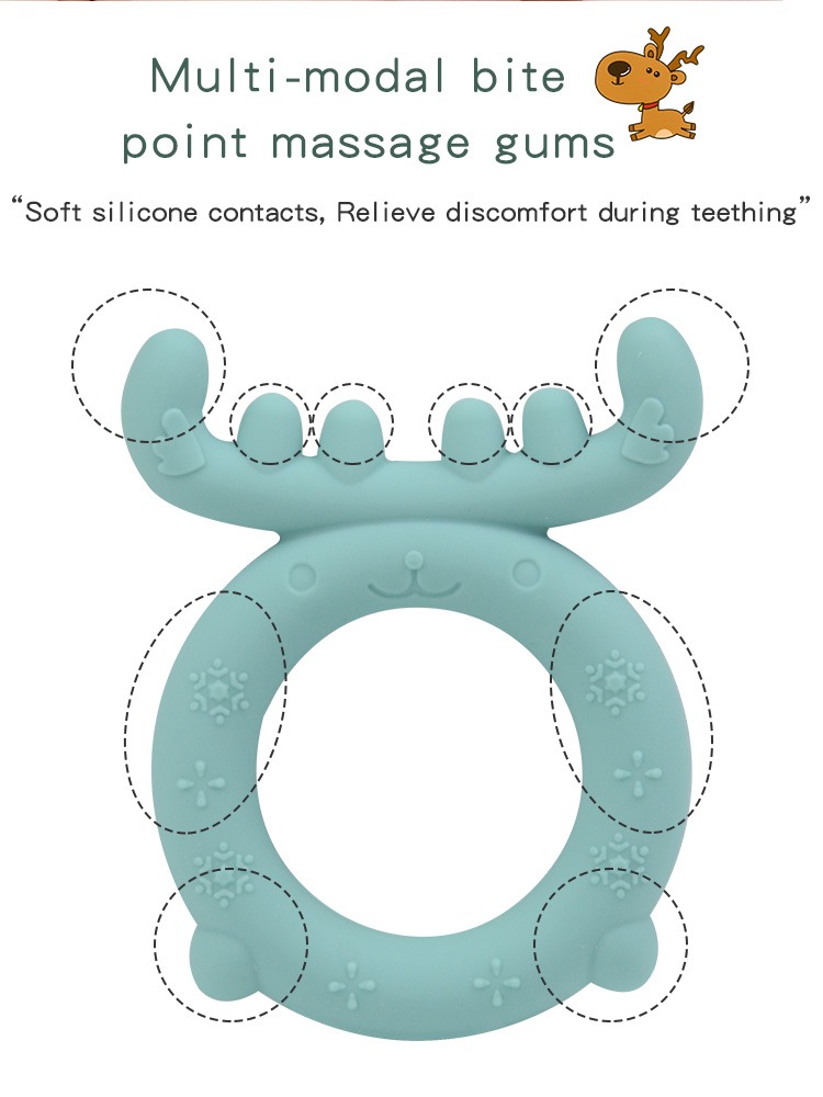  Elk Silicone Baby Teether Ring Multi-Point Gum Massager (11).jpg