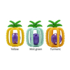 Silicone Pineapple Teether — Open-Cage Tropical Fruit Teether with Rolling Bell