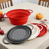 Collapsible Silicone Colander & Steamer Basket – Foldable Space-Saving Draining Basket, -60°C to 230°C, LFGB & BPA-Free | OEM Custom Logo