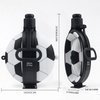 Football Shape Collapsible Silicone Water Bottle with Compass & Carabiner – 580ml BPA-Free Foldable Sports Bottle | Custom Logo OEM