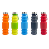 Retractable Collapsible Silicone Travel Water Bottle – 550ml BPA-Free Foldable Outdoor Sports Bottle with 304 Stainless Steel Cap | Custom Logo OEM