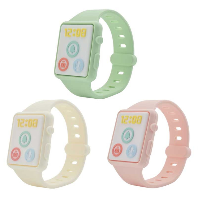 Silicone Watch Teether — Wearable Wrist-Worn Smartwatch Teething Toy with Adjustable Strap
