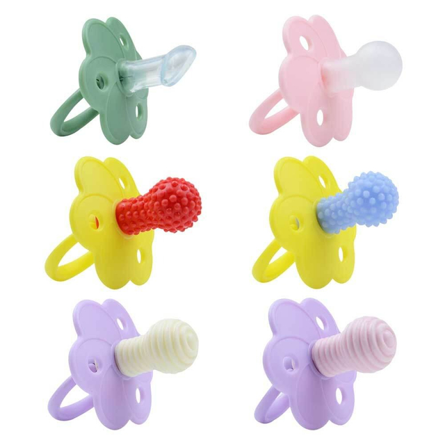 Custom Flower-Shaped Silicone Pacifier — Ventilated Petal Guard with Dual-Texture Nipple Options | EN 1400 & CPC Certified OEM Manufacturer