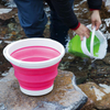 Collapsible Silicone Bucket 3L / 5L / 10L – Portable Foldable Water Pail with Hook & Bottom Groove for Outdoor, Camping, Fishing & Home Cleaning | OEM Custom