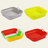 Food Grade Collapsible Silicone Air Fryer Liner Basket – 2-in-1 Deep Pan & Flat Grill Tray, -40°C to +230°C, Reusable | OEM Custom