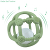 BPA Free Silicone Sensory Ball Teether with Molar Bumps – 3-in-1 Gum Massager, Grip Trainer & Rattle for Babies, OEM/ODM Available