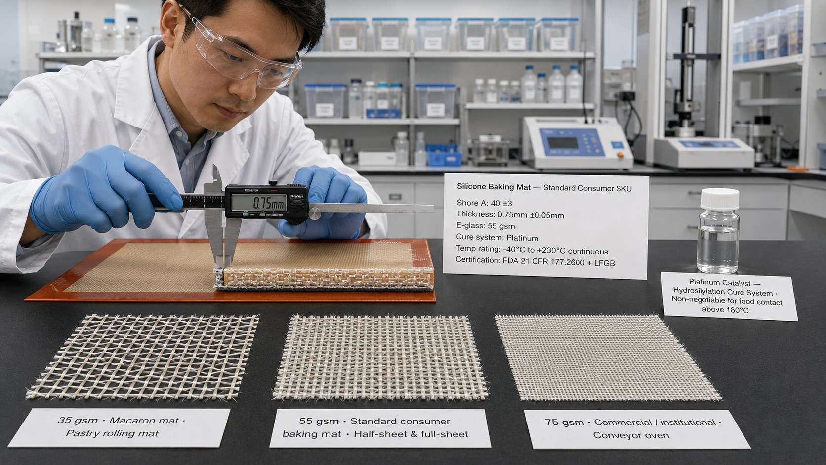 Silicone Baking Mat Manufacturing: E-Glass, Platinum Silicone, and B2B Guide