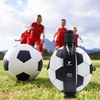 Football Shape Collapsible Silicone Water Bottle with Compass & Carabiner – 580ml BPA-Free Foldable Sports Bottle | Custom Logo OEM