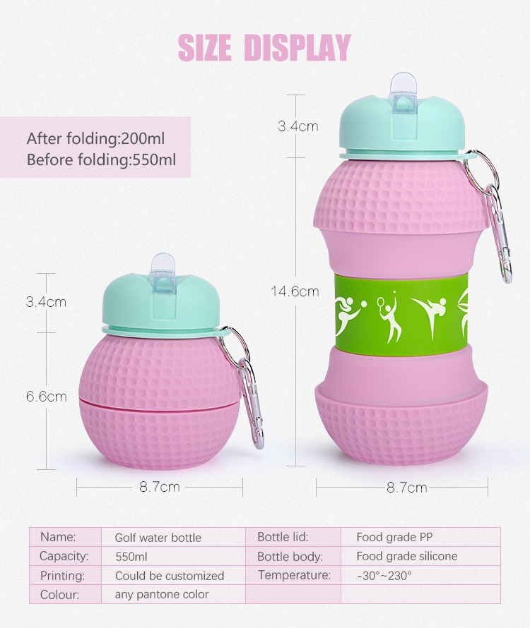 Golf Ball Shape Collapsible Silicone Water Bottle (8).jpg