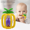 Silicone Pineapple Teether — Open-Cage Tropical Fruit Teether with Rolling Bell