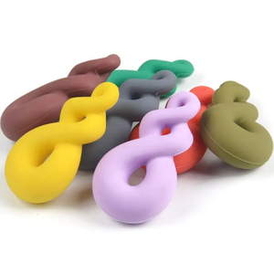 Silicone Teething Necklace — Caregiver-Worn Infinity Pendant with Breakaway Safety Clasp