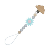 Natural Beech Wood Silicone Pacifier Clip Chain – 6 Shapes, DIY Bead Mix, BPA Free | OEM Wholesale