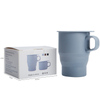 Collapsible Silicone Coffee Mug with Lid & Straw – 350ml BPA-Free Foldable Travel Mug for Office, Camping & Outdoor | Custom Logo OEM