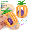 Silicone Pineapple Baby Teething Rattle Ball – 4-in-1 Chew, Rattle, Grasp & Hang Toy | OEM Wholesale
