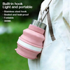 300ml BPA-Free Folding Silicone Water Bottle with Stainless Steel Carabiner – Lightweight Kids & Outdoor Travel Bottle | OEM Custom Logo