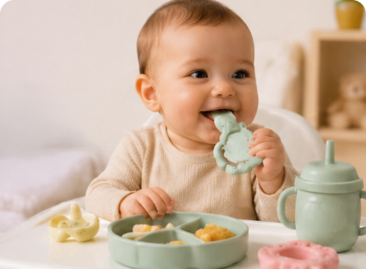 Baby and childcare silicone manufacturing — FDA LFGB EN 1400 certified