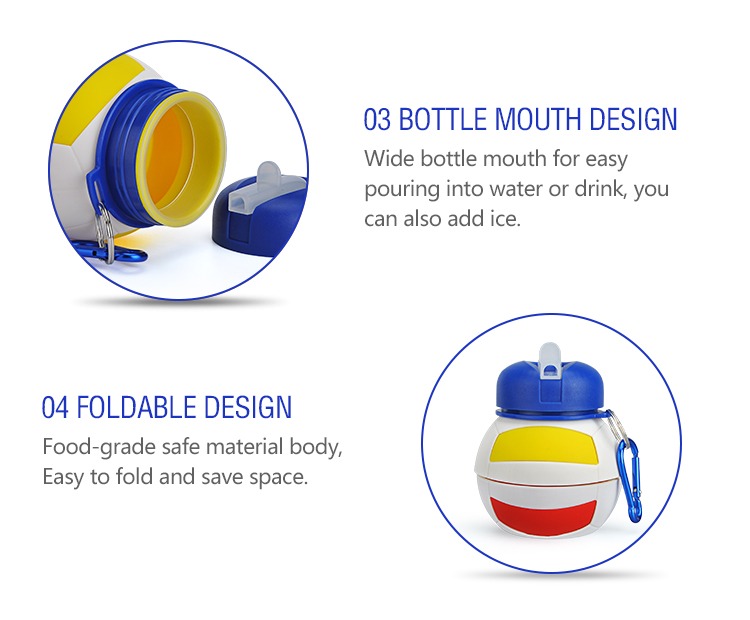 Volleyball Shape Collapsible Silicone Water Bottle (3).jpg