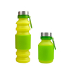 Retractable Collapsible Silicone Travel Water Bottle – 550ml BPA-Free Foldable Outdoor Sports Bottle with 304 Stainless Steel Cap | Custom Logo OEM
