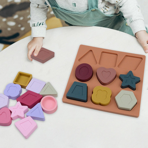 Custom Silicone Geometric Puzzle Blocks – Baby Educational Toy Manufacturer