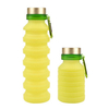 Custom 550ml Collapsible Silicone Water Bottle with Gold Cap
