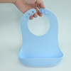 Custom Food-Grade Silicone Baby Bib with Catch Pocket
