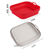 Food Grade Collapsible Silicone Air Fryer Liner Basket – 2-in-1 Deep Pan & Flat Grill Tray, -40°C to +230°C, Reusable | OEM Custom