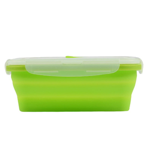 BPA Free Collapsible Silicone Lunch Box 800ml – Leakproof Foldable Food Container with PP Lid for Office, School & Outdoor | OEM Custom