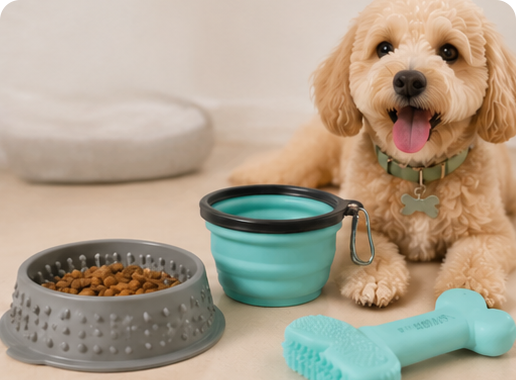 Pet care silicone products manufacturing — FDA LFGB certified