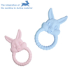 BPA Free 3D Rabbit Shape Food Grade Silicone Baby Teether – Multi-Point Gum Massager Ring for 3 Months+, Easter Gift, OEM/ODM Available