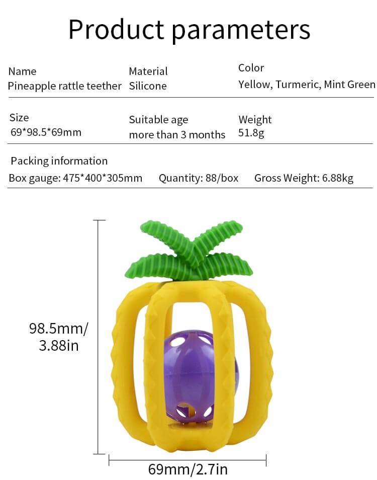 Siliocne Pineapple Teether (8).jpg