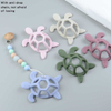 Silicone Turtle Teether — 3D Multi-Texture Baby Teething Toy with Open-Frame Grip Ring